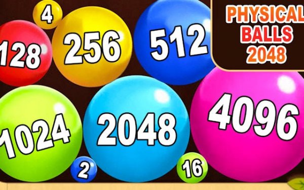 Physical Balls 2048 Merge Puzzle Game