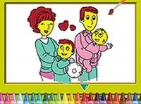 Happy Family Coloring Online Game