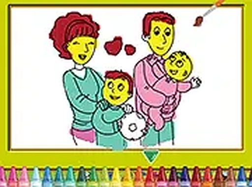 Happy Family Coloring Online Game